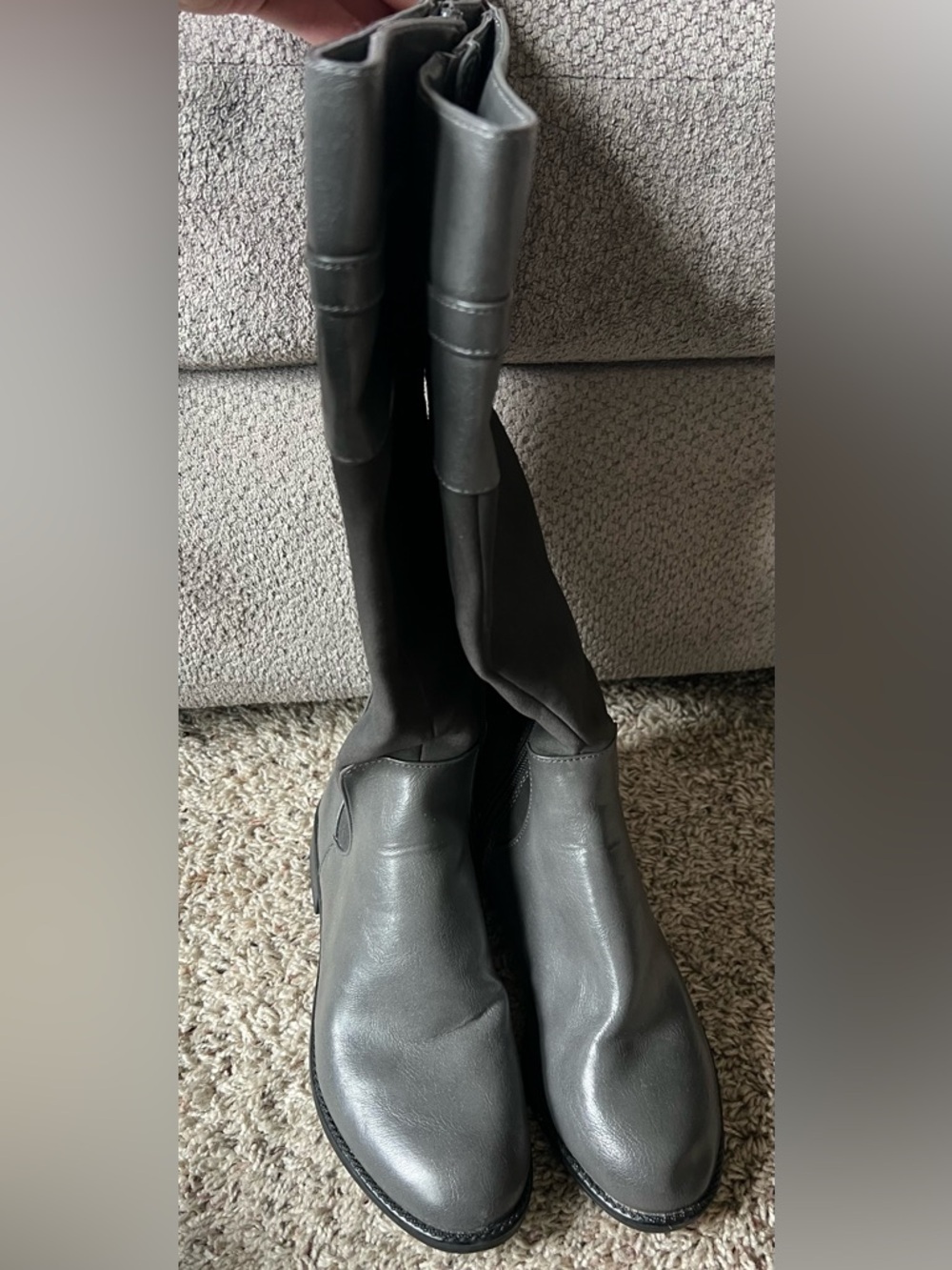 Life Stride Over-the-Knee Stretch Boots in Gray